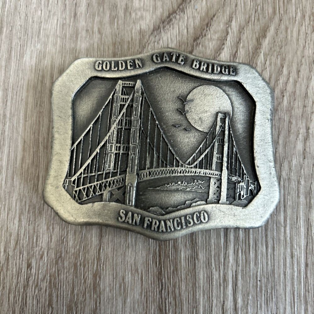 Golden Gate Bridge Belt Buckle San Francisco California CA Indiana Metal Craft